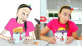 Niki copying Mom for 24 hours challenge drawing memeVlad and nikiVlady Art Meme [upl. by Atteyram930]