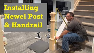 How to Install a Newel Post and Handrail [upl. by Beard570]