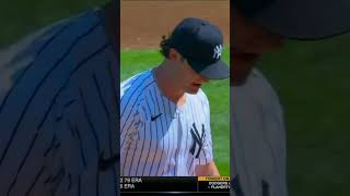 Gerrit Cole Rafael Devers intentional walk with nobody on then scored  Yankees vs Red Sox shorts [upl. by Phebe]