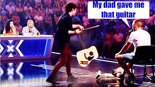 X Factor Judge Breaks Contestants Guitar  What REALLY happened [upl. by Thorner933]