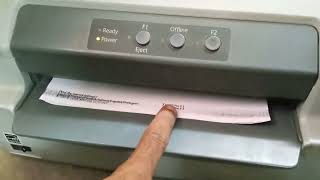 Epson PLQ 30 Passbook Printer Self Test Printing [upl. by Anelah254]