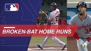 Harper becomes latest to hit brokenbat home run [upl. by Nauh937]