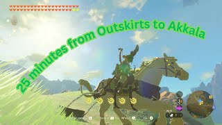 25 minutes from Outskirt stables to East Akkala Stable LOZTOTK Gameplay ambience [upl. by Inaffets614]