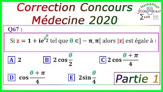 Correction Concours Médecine  Concours Médecine  Concours Médecine 2020  13 [upl. by Rebecca]