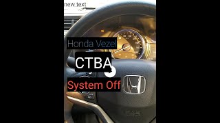 How to turn off Honda vezel Emergency break system CTBAOFF [upl. by Etiragram]