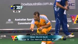 Lawn Bowls2010 Indoor Mens Final Wilkie Vs Anderson [upl. by Oirevlis]