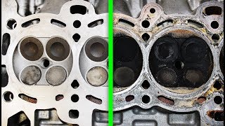 Soda Blasting of a Cylinder Head  Restoration [upl. by Karna]