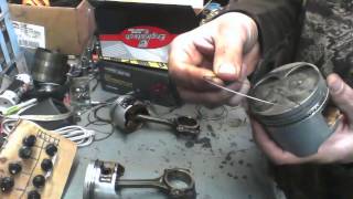 D15B7 Piston ring installation [upl. by Eppillihp]