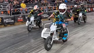 CRAZY ENDING Minibike Sidecar Racing  Boonie Bike FLAT TRACK CHAMPIONSHIP Race  FLAT OUT FRIDAY [upl. by Anileme879]