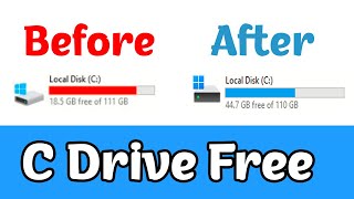 How to Free Up Space in C Drive On Windows 10 amp 11 Laptop C Drive Space Free Kaise Kare [upl. by Nwadal]