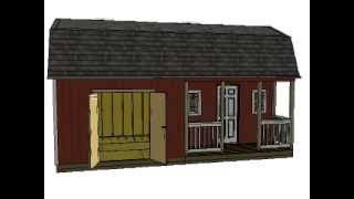 12x24 Barn with Porch Plans [upl. by Chong668]