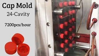 Cap Mold 24Cavity Hot Runner I Plastic Injection Molds [upl. by Htir]