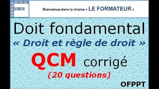 QCM Droit fondamental généralités [upl. by Skipp308]