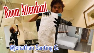 HOUSEKEEPING IN 5STAR HOTEL  ROOM ATTENDANT  Jonathan Santing G [upl. by Alel]