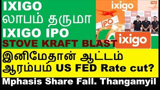 IXIGO IPO  Kronox Lab sciences IPO Listing Sucess  US Fed Rate Cut  Mphasis Share  EIH share [upl. by Ahsiaa907]