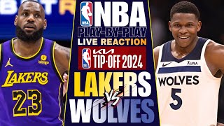 🔴LAKERS vs TIMBERWOLVES │ LIVE NBA Basketball Game PlayByPlay Reaction amp Scoreboard [upl. by Adias]