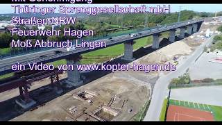 Lennetalbrücke BEST OF Abriss Sprengung Okt 2017 Hagen A45 wwwkopterhagende [upl. by Eerehc]