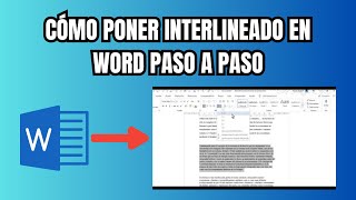 Cómo poner interlineado en Word [upl. by Loveridge]