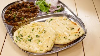 Kulche Recipe  Road Side Chole Kulcha Bread  Made in Tawa  CookingShooking [upl. by Walter372]