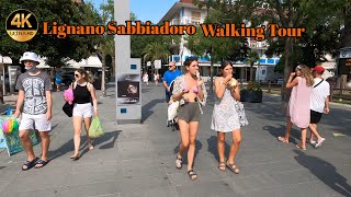 Lignano Sabbiadoro Italy 4K HDR Walking Tour [upl. by Nimoynib]