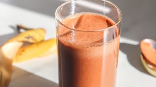 smoothie chocolat banane recipe food vegan healthy shorts food recette chocolate [upl. by Crescen]