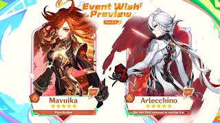 WORST NEWS FOR F2P ARLECCHINO RERUN ALONGSIDE MAVUIKA BANNER  Genshin Impact [upl. by Danais]