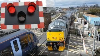 Class 37 at Gillingham Level Crossing Kent [upl. by Branden870]