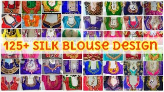 silk blouse design 125 Silk Blouse Design  Blouse Back Neck Design  Silk Blouse Design [upl. by Lower804]