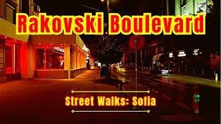 Rakovski Boulevard  Sofia Downtown Walk  4K  BG [upl. by Ramraj]