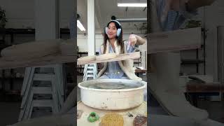 Making pottery for FRIENDSGIVING 🧡😩🦃 pottery ceramics thanksgiving [upl. by Dotti]