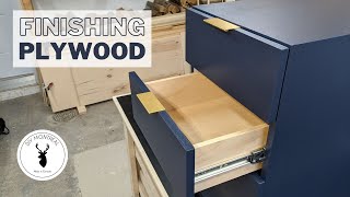 How to Finish Plywood Cabinets Inside amp Out  Sealing Plywood  Edge Banding  Painting Plywood [upl. by Buehrer]