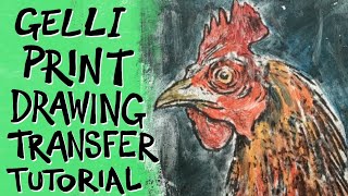 Gelli printing  drawing transfer tips [upl. by Abehshtab625]