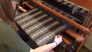 Weaving a blanket on a Macomber loom [upl. by Arerrac]