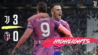 Kostic Vlahovic and Milik make it 30 against Bologna  Highlights [upl. by Morganne732]