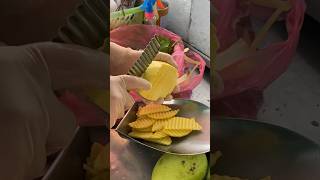 Semi Ripe Mango Cutting  Thai Street Food shortsvideo [upl. by Ahcsap]