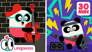 BABY BOT Knows MUSIC 🥁  More Kids Educational Cartoons  Lingokids [upl. by Aynuat]