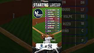 El Lineup para esta noche de los New York Yankees Vs Kansas City Royals Yankees RepBx mlb soto [upl. by Naitsirt]