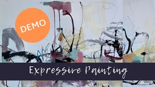 Expressive Abstract Painting  Acrylics Demo [upl. by Torin258]