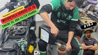 183 EP18 🏍️ Engine Oil and Filter Change  YAMAHA FZS 600 FAZER [upl. by Kyre999]