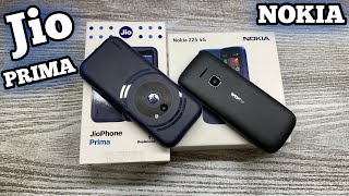 Jio Phone Prima 4G vs Nokia 225 4G  Best Budget 4G Keypad Phone [upl. by Neelyak]