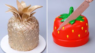 🍍🍓 Stunning 3D Fondant Fruit Cake Look Likes Real  Satisfying Cake Recipes At Home [upl. by Wareing]