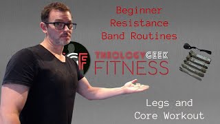 Resistance Band Beginner Legs Abs and Core Workout [upl. by Hendry812]