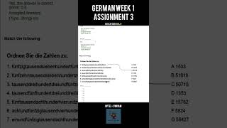 NPTEL German week 3 assignment 3 solution [upl. by Teddman57]