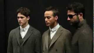 Giorgio Armani  2014 Fall Winter Mens Fashion Show Backstage [upl. by Anemolihp]