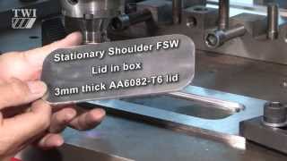 Stationary shoulder friction stir welding  Lid in box [upl. by Sesiom]