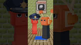 Help Police Raddy find the Oran impostor 😱 shorts sprunki minecraft [upl. by Nihs]