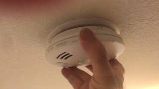 How to Kidde Smoke Monoxide detector remove from Ceiling change battery [upl. by Airdnat413]