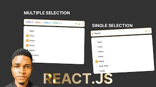 Dropdown select with custom checkbox in react js  Multiple and Single select [upl. by Ogeid782]