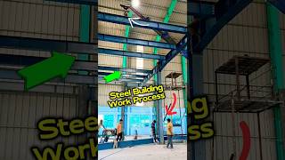 Steel Structure house  Steel Structure Building Frame Construction  Building Installation shorts [upl. by Aleemaj]