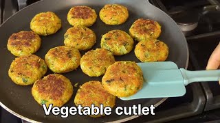 Vegetable cutlet recipe  Easy and quick veg cutlet  Kids lunch box  Tea time snack [upl. by Ahusoj123]